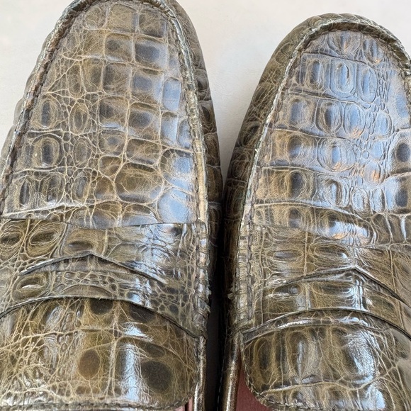 Donald J. Pliner Green Crocodile Loafers - Picture 6 of 6